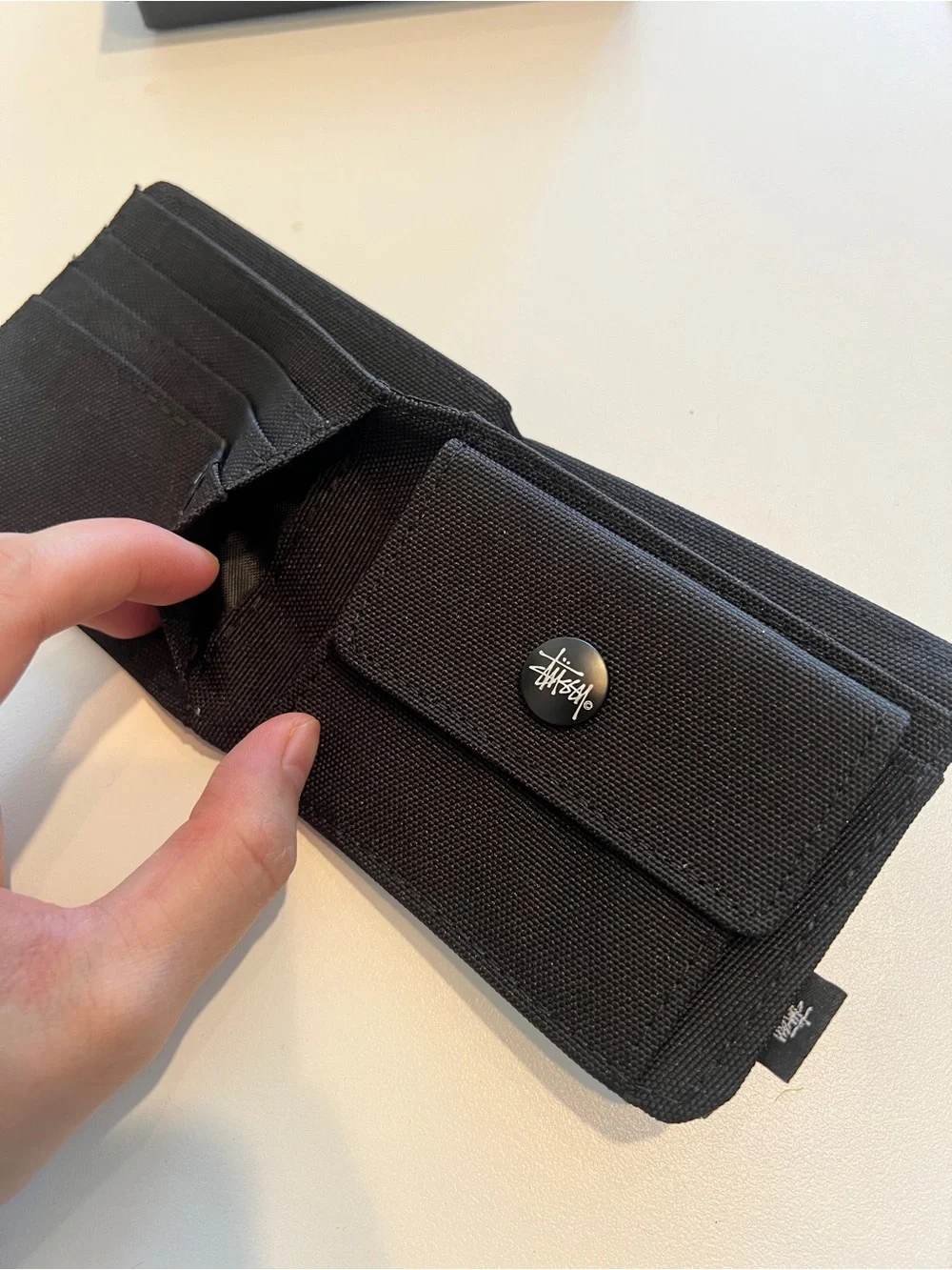 Stussy Canvas Wallet Black Grid